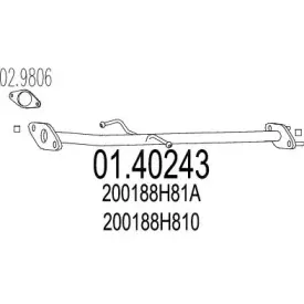 01.40243 MTS Труба выхлопного газа