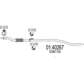 01.40267 MTS Труба выхлопного газа