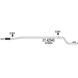 01.42540 MTS Труба выхлопного газа