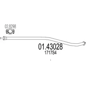 01.43028 MTS Труба выхлопного газа