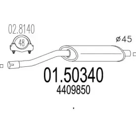 01.50340 MTS Средний глушитель выхлопных газов
