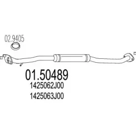 01.50489 MTS Средний глушитель выхлопных газов