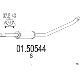 01.50544 MTS Средний глушитель выхлопных газов