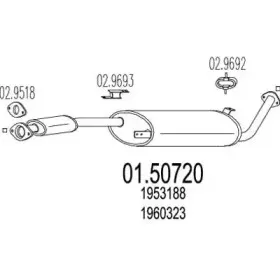 01.50720 MTS Средний глушитель выхлопных газов