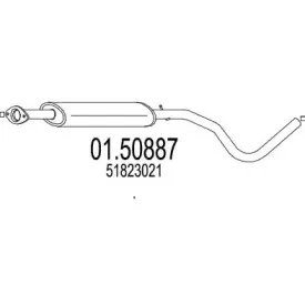 01.50887 MTS Средний глушитель выхлопных газов