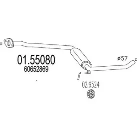 01.55080 MTS Средний глушитель выхлопных газов