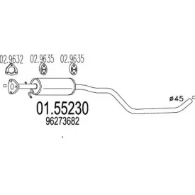 01.55230 MTS Средний глушитель выхлопных газов