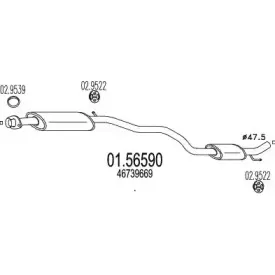 01.56590 MTS Средний глушитель выхлопных газов