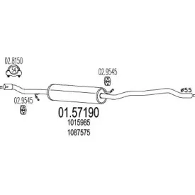 01.57190 MTS Средний глушитель выхлопных газов