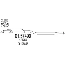01.57490 MTS Средний глушитель выхлопных газов