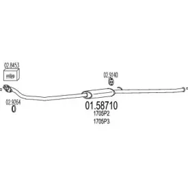 01.58710 MTS Средний глушитель выхлопных газов