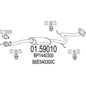 01.59010 MTS Средний глушитель выхлопных газов