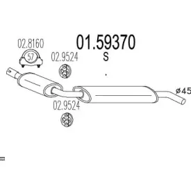 01.59370 MTS Средний глушитель выхлопных газов