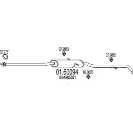 01.60094 MTS Глушитель выхлопных газов конечный