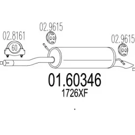 01.60346 MTS Глушитель выхлопных газов конечный
