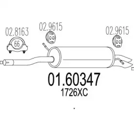 01.60347 MTS Глушитель выхлопных газов конечный