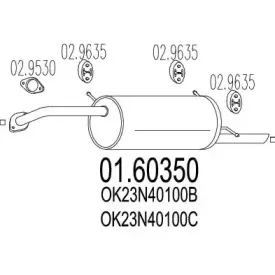 01.60350 MTS Глушитель выхлопных газов конечный