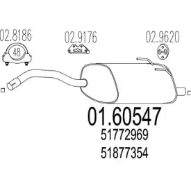 01.60547 MTS Глушитель выхлопных газов конечный