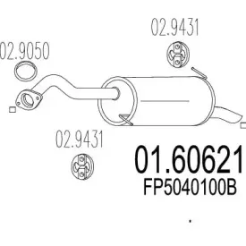 01.60621 MTS Глушитель выхлопных газов конечный