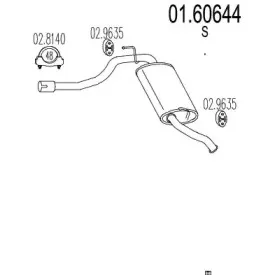 01.60644 MTS Глушитель выхлопных газов конечный