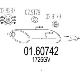 01.60742 MTS Глушитель выхлопных газов конечный