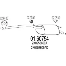01.60754 MTS Глушитель выхлопных газов конечный
