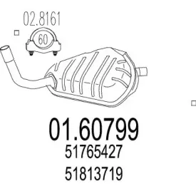 01.60799 MTS Глушитель выхлопных газов конечный