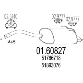 01.60827 MTS Глушитель выхлопных газов конечный