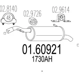 01.60921 MTS Глушитель выхлопных газов конечный
