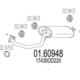 01.60948 MTS Глушитель выхлопных газов конечный