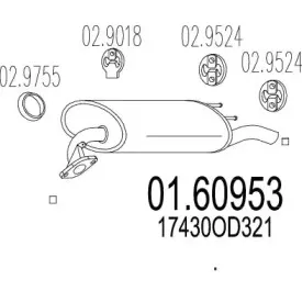 01.60953 MTS Глушитель выхлопных газов конечный