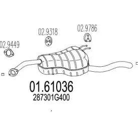 01.61036 MTS Глушитель выхлопных газов конечный