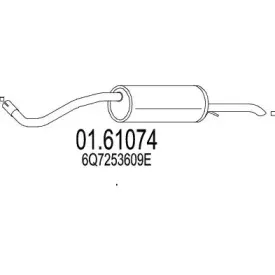 01.61074 MTS Глушитель выхлопных газов конечный