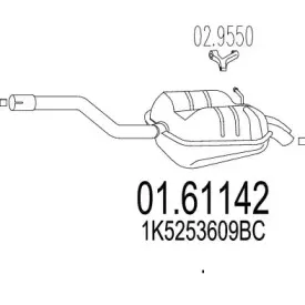 01.61142 MTS Глушитель выхлопных газов конечный