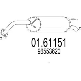 01.61151 MTS Глушитель выхлопных газов конечный