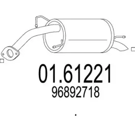 01.61221 MTS Глушитель выхлопных газов конечный