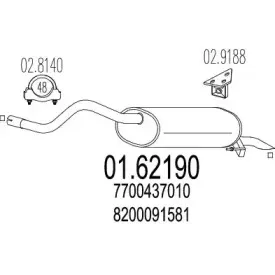 01.62190 MTS Глушитель выхлопных газов конечный