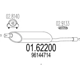 01.62200 MTS Глушитель выхлопных газов конечный
