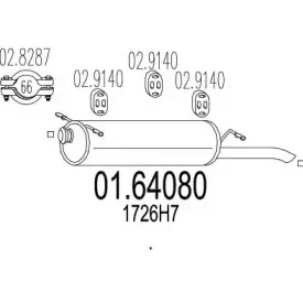 01.64080 MTS Глушитель выхлопных газов конечный