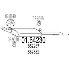 01.64230 MTS Глушитель выхлопных газов конечный