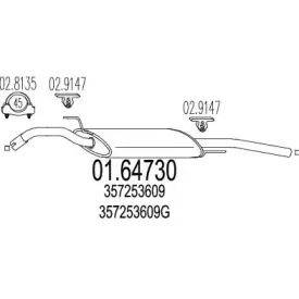 01.64730 MTS Глушитель выхлопных газов конечный