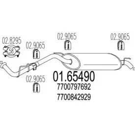 01.65490 MTS Глушитель выхлопных газов конечный