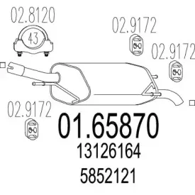 01.65870 MTS Глушитель выхлопных газов конечный