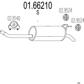 01.66210 MTS Глушитель выхлопных газов конечный
