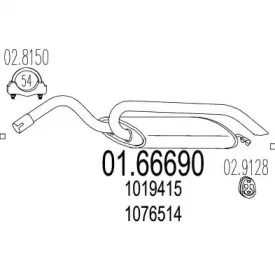 01.66690 MTS Глушитель выхлопных газов конечный