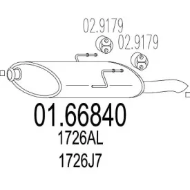 01.66840 MTS Глушитель выхлопных газов конечный