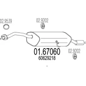 01.67060 MTS Глушитель выхлопных газов конечный