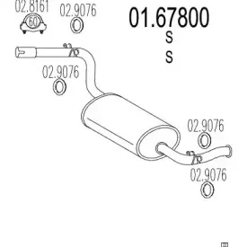 01.67800 MTS Глушитель выхлопных газов конечный
