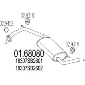 01.68080 MTS Глушитель выхлопных газов конечный