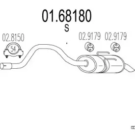 01.68180 MTS Глушитель выхлопных газов конечный